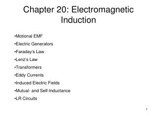 Chapter 20: Electromagnetic Induction