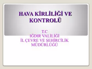 hava k rl l ve kontrol