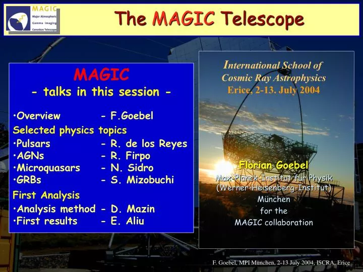 the magic telescope