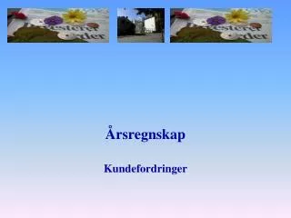 rsregnskap kundefordringer