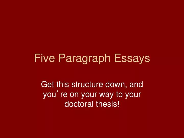 five paragraph essays