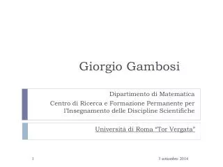 giorgio gambosi