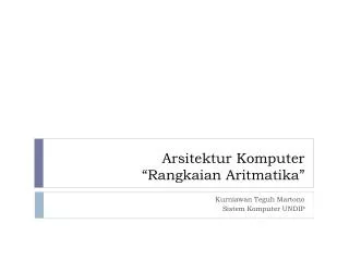 arsitektur komputer rangkaian aritmatika