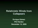 Dynamics of Relativistic Winds from Collapsars - slide 1