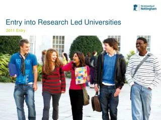 Entry into Research Led Universities