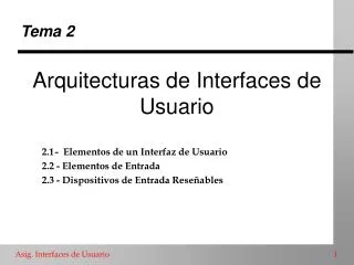 arquitecturas de interfaces de usuario