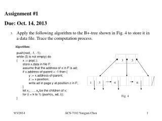 Assignment #1 Due: Oct. 14, 2013