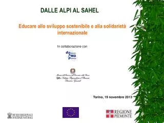 dalle alpi al sahel