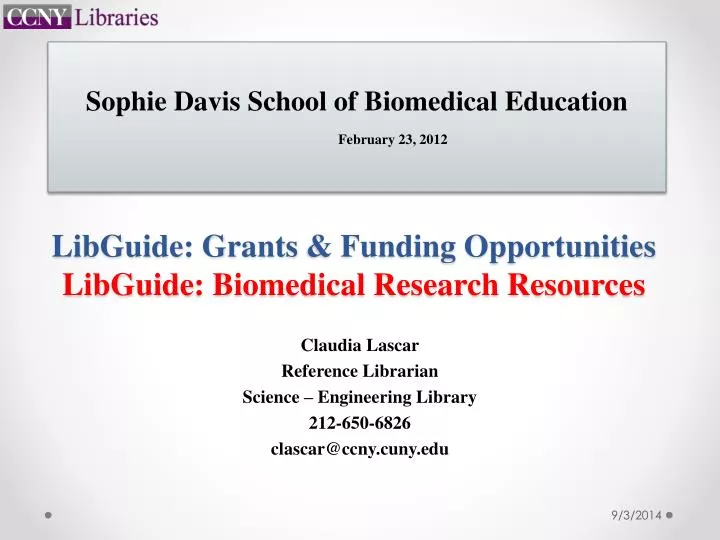 libguide grants funding opportunities libguide biomedical research resources