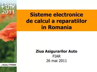 sisteme electronice de calcul a reparatiilor in romania