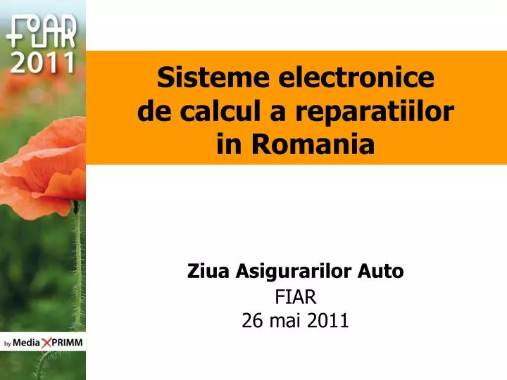 sisteme electronice de calcul a reparatiilor in romania