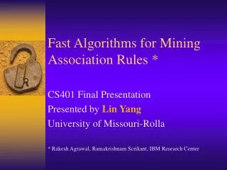 Fast Algorithms for Mining Association Rules *