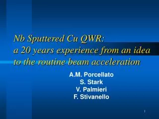 Nb Sputtered Cu QWR: a 20 years experience from an idea to the routine beam acceleration