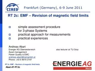 simple assessment procedure 	for 3-phase Systems 	practical approach for measurements