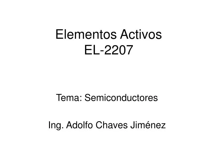 elementos activos el 2207