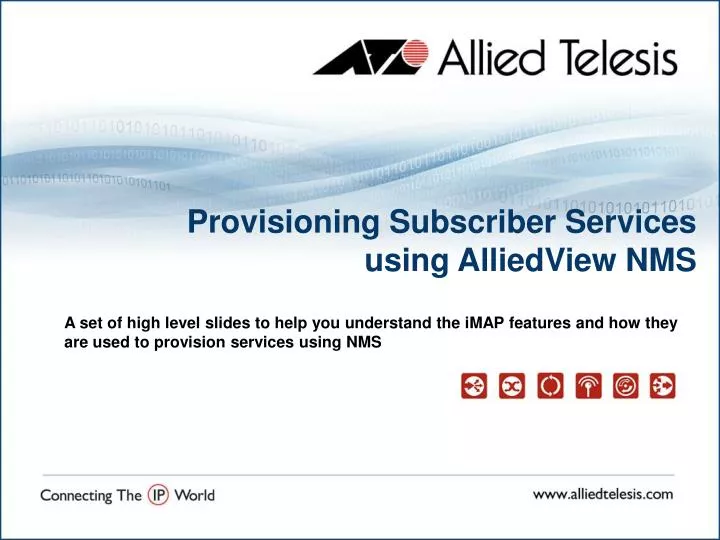 provisioning subscriber services using alliedview nms