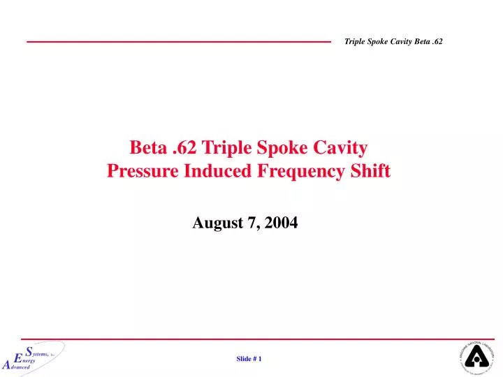 beta 62 triple spoke cavity pressure induced frequency shift