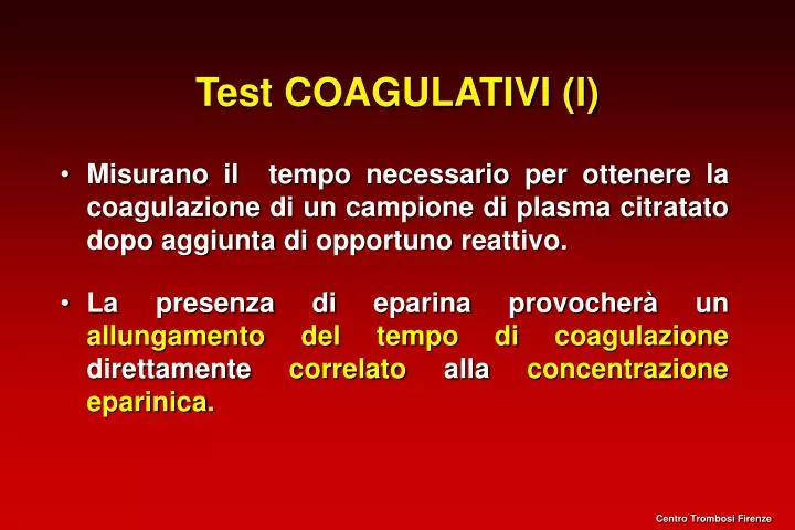 test coagulativi i