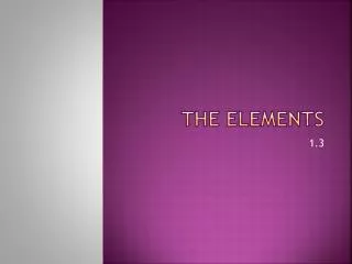 The Elements