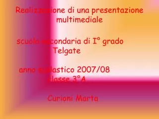 realizzazione di una presentazione multimediale