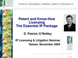 Patent and Know-How Licensing The Essential IP Package