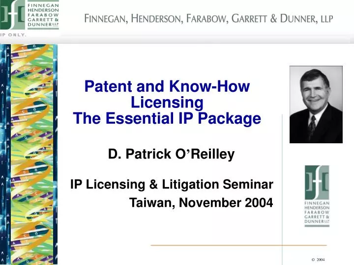 patent and know how licensing the essential ip package