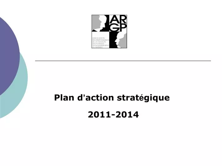 plan d action strat gique 2011 2014