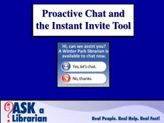 Proactive Chat and the Instant Invite Tool