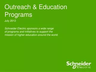 Outreach &amp; Education Programs
