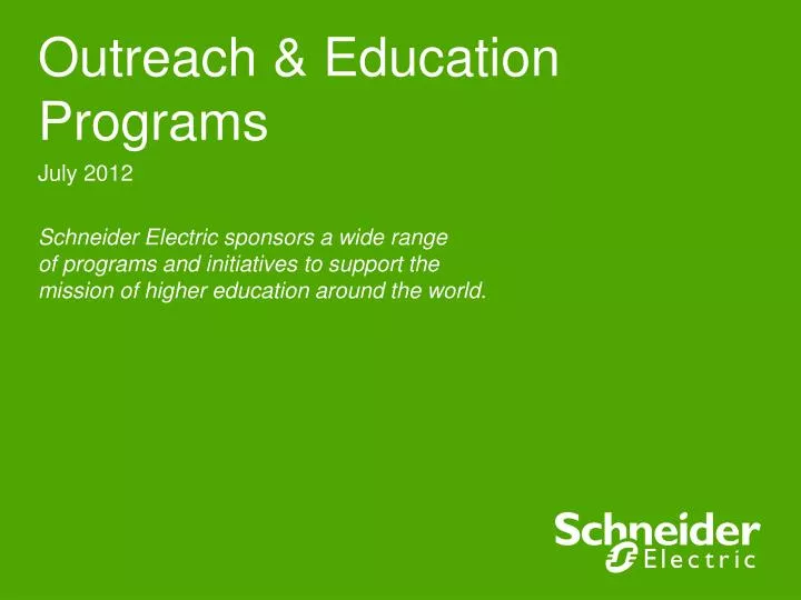 outreach education programs