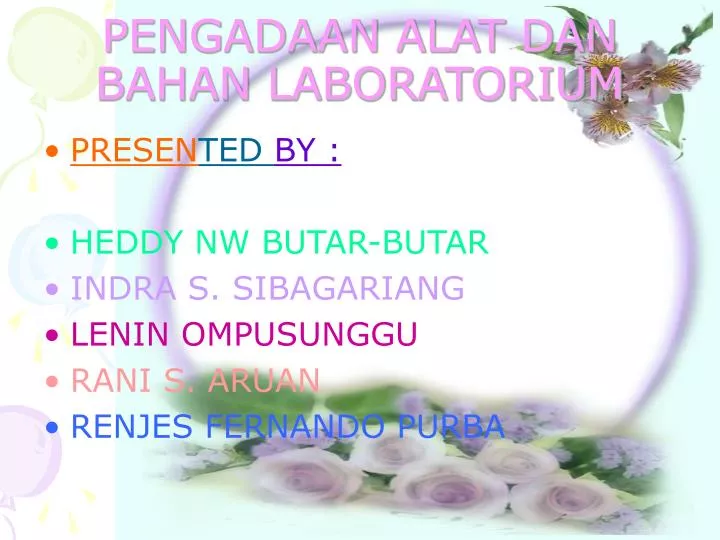 pengadaan alat dan bahan laboratorium