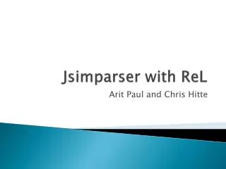 Jsimparser with ReL