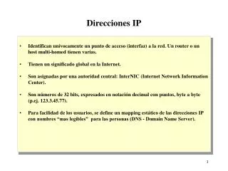 direcciones ip