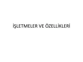 letmeler ve zell kler