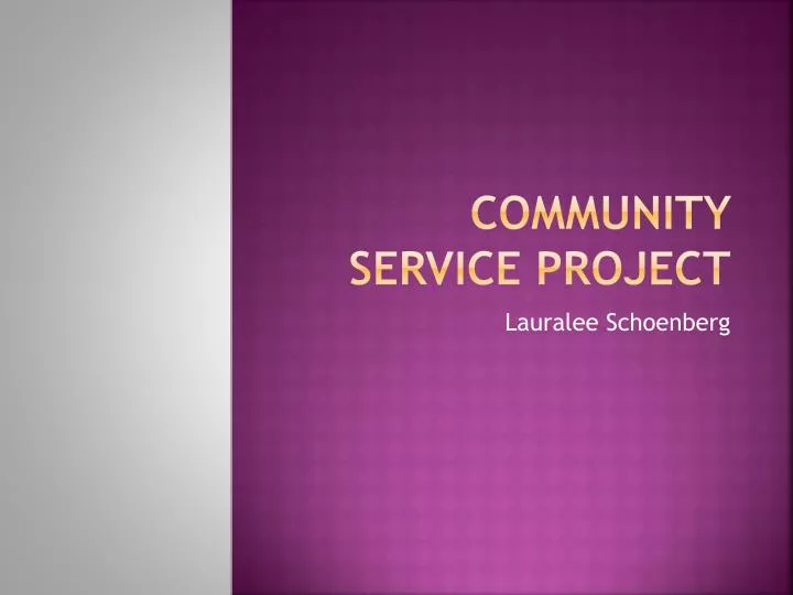 community service project