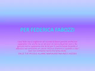 per federica fabozzi