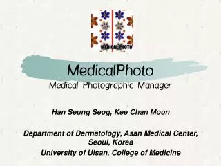 MedicalPhoto Medical Photographic Manager