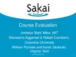Course Evaluation - slide 1