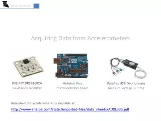 Acquiring Data from Accelerometers