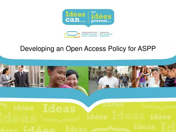 developing an open access policy for aspp