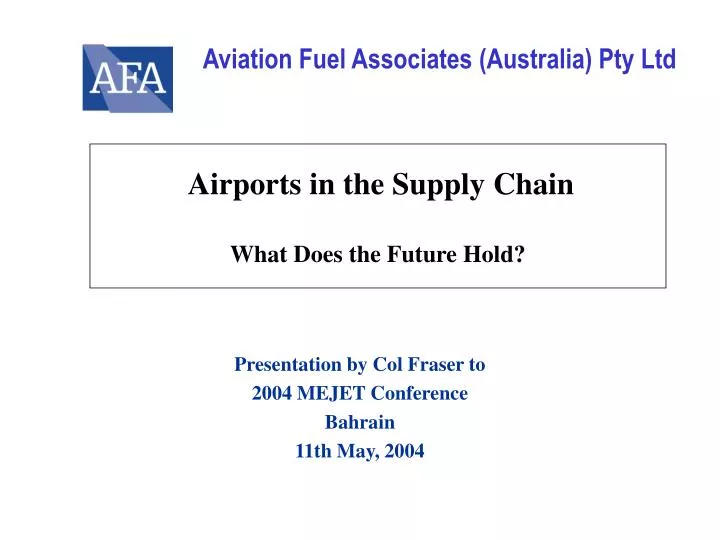 airports in the supply chain what does the future hold