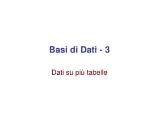 dati su pi tabelle