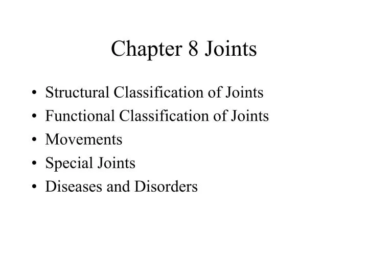 chapter 8 joints