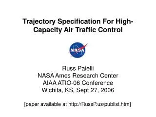 Trajectory Specification For High-Capacity Air Traffic Control