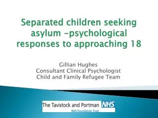 Separated children seeking asylum -psychological responses to approaching 18