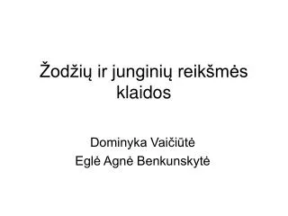 od i ir jungini reik m s klaidos