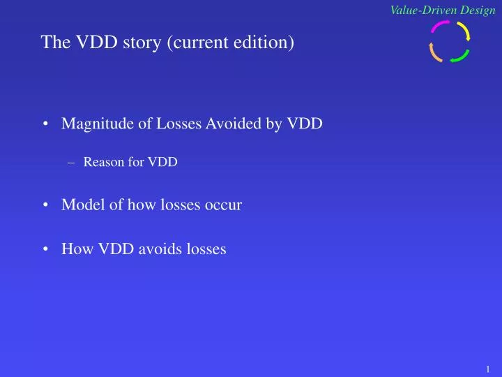 the vdd story current edition
