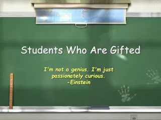 Students Who Are Gifted