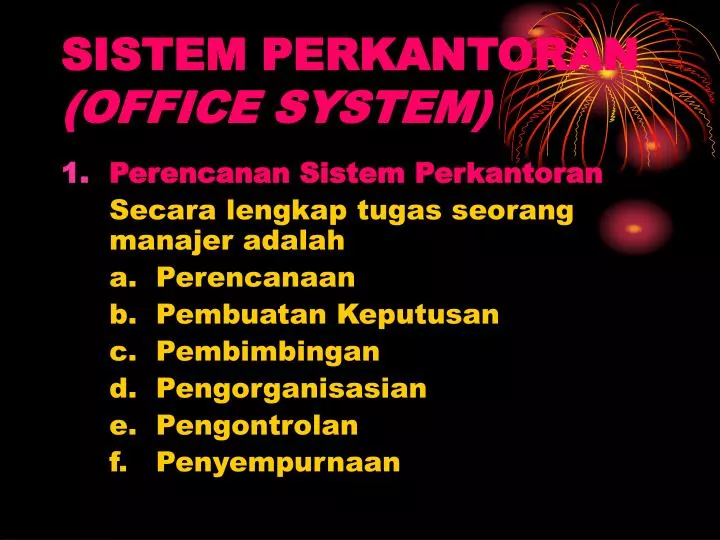 sistem perkantoran office system