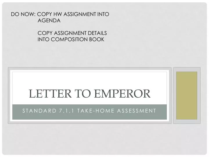 letter to emperor